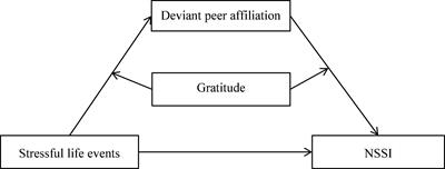 Gratitude buffers the effects of stressful life events and deviant peer affiliation on adolescents’ non-suicidal self-injury
